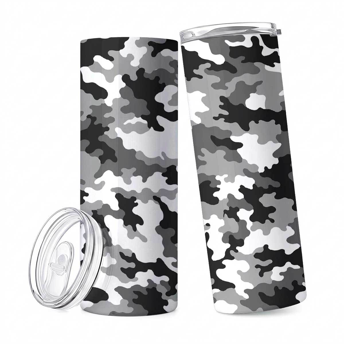 1pc 20Oz Gray Black White Camo - Tumbler 20Oz White recension och pris