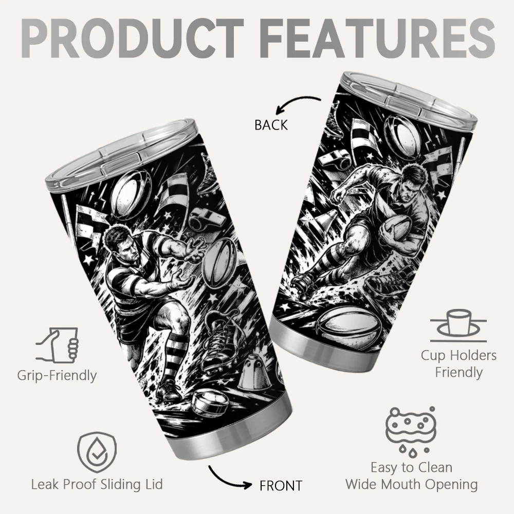 Black White Sports Emblem Vacu - Tumbler 20Oz White recension och pris