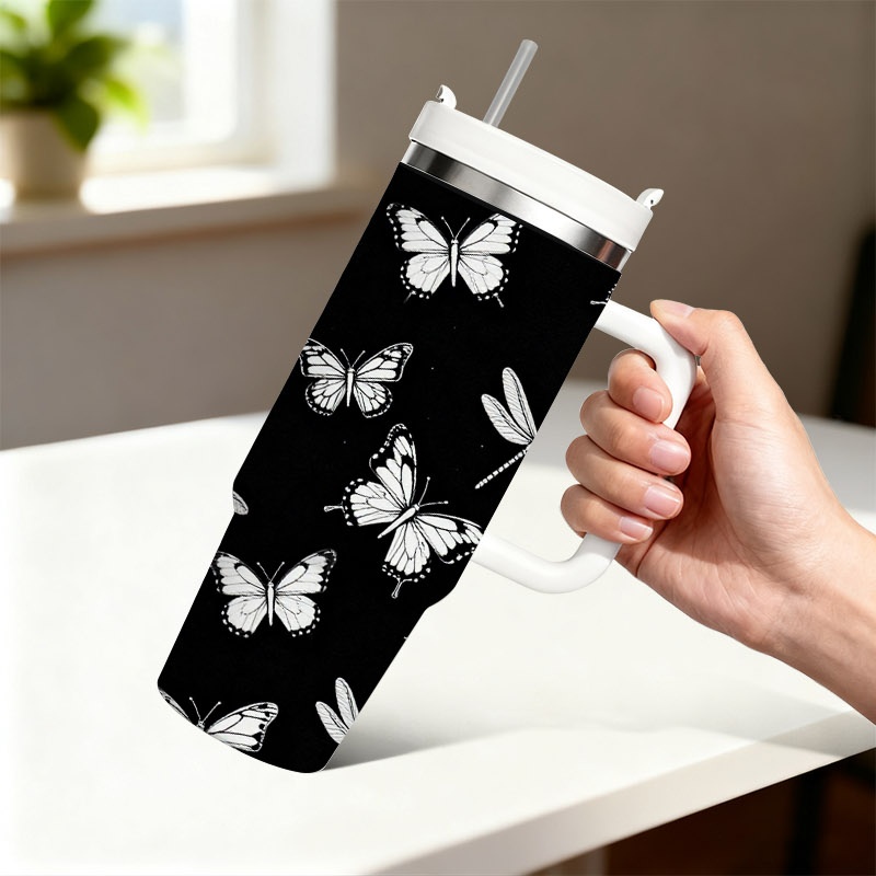 1pc 40 Oz Stainless Steel Doub - Sublimation Mug White recension och pris