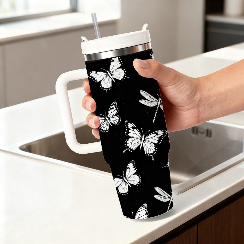 1pc 40 Oz Stainless Steel Doub - Sublimation Mug White recension och pris