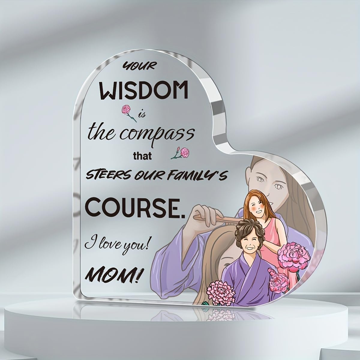 Family Heart Shape Acrylic Pla - Photo Acrylic Block recension och pris