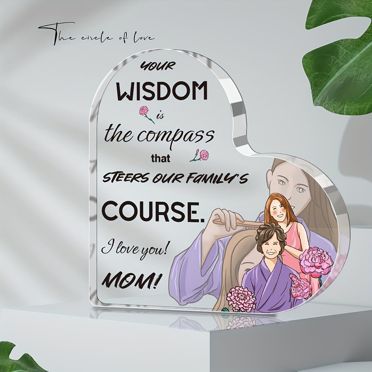 Family Heart Shape Acrylic Pla - Photo Acrylic Block recension och pris