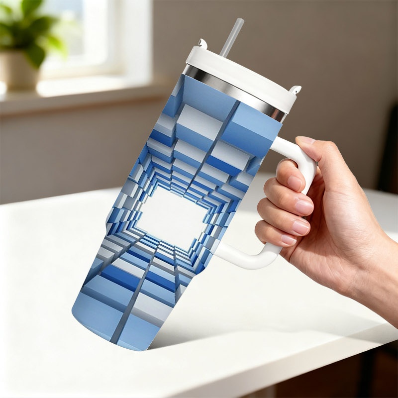 40 Oz Stainless Steel Double W - Sublimation Mug White recension och pris