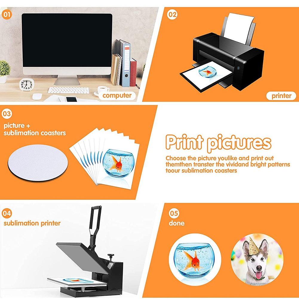 WSFS! Round Sublimation Blank  - Coaster Sublimation Blank recension och pris